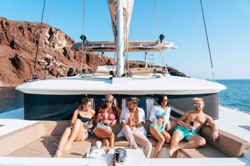 santorini-luxury-catamaran-cruise-with-lunch-bbq-drinks