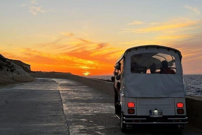 sunset-tuk-tuk-tour-in-gozo-blue-lagoon-comino