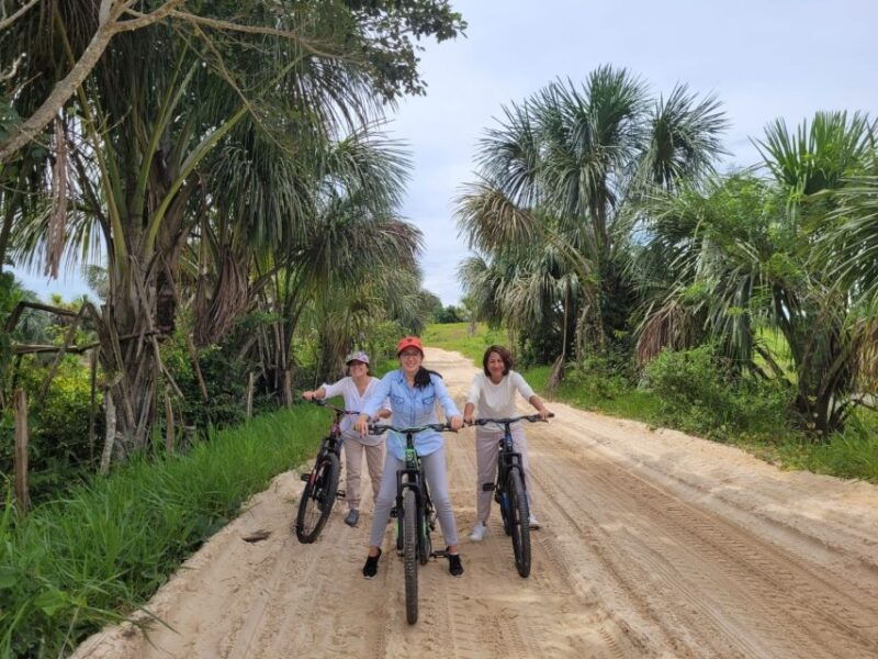 biking-in-peruvian-rainforest-with-lagoon-visit