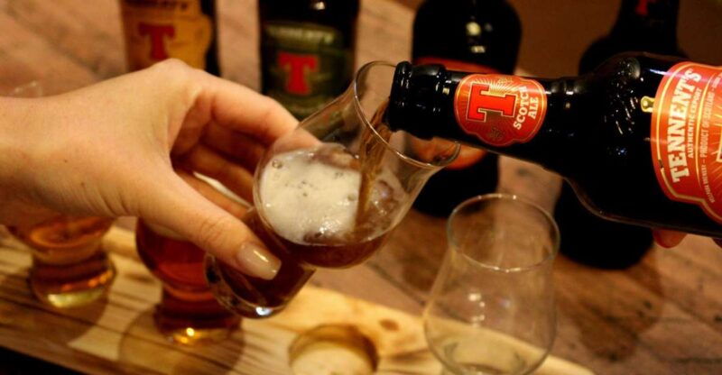 glasgow-beer-flight-with-a-haggis-taster-in-a-glasgow-pub