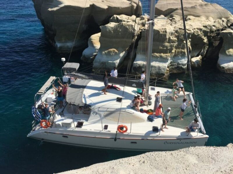 milos-full-day-catamaran-cruise-to-poliegos-and-kleftiko