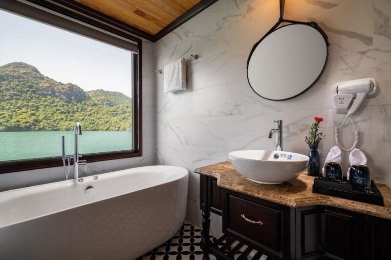 from-hanoi-2-day-cruise-trip-with-private-balcony-bathtub
