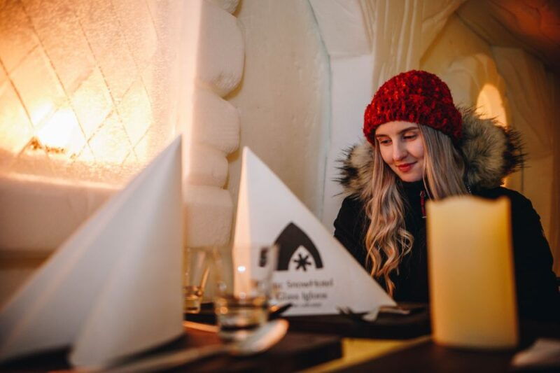 rovaniemi-ice-restaurant-dinner-with-snow-sauna-transfer