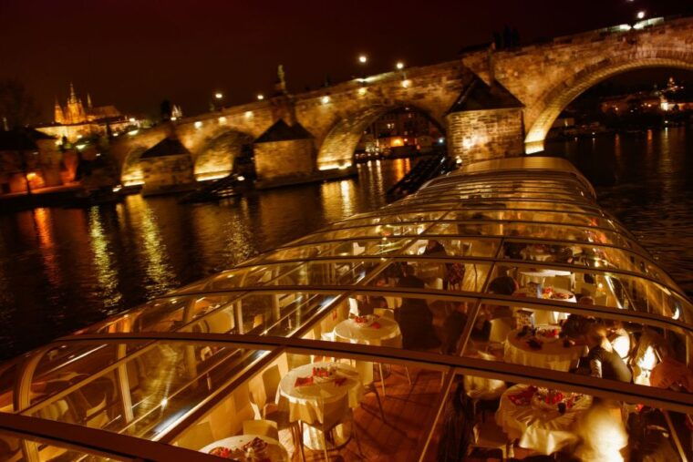 prague-sightseeing-dinner-cruise-on-open-top-glass-boat
