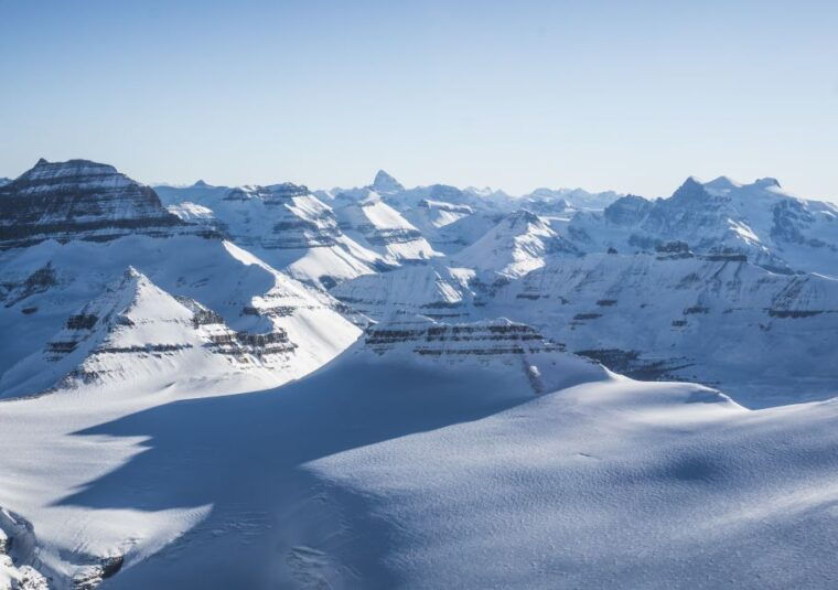 banff-jasper-canadian-rockies-helicopter-snowshoe-tour