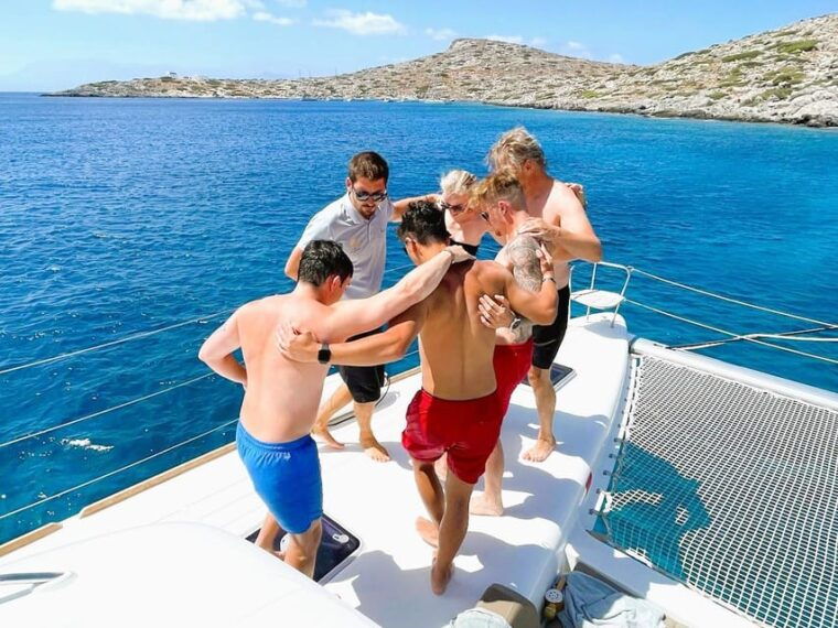 chania-afternoon-catamaran-trip-dinner-drinks-sunset-2