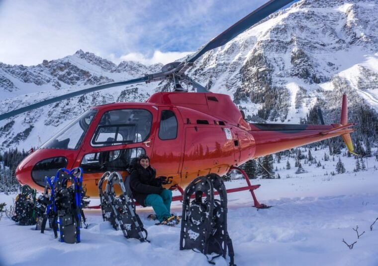 banff-jasper-canadian-rockies-helicopter-snowshoe-tour