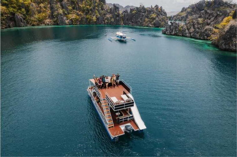 coron-island-hopping-private-double-deck-party-boat-slide