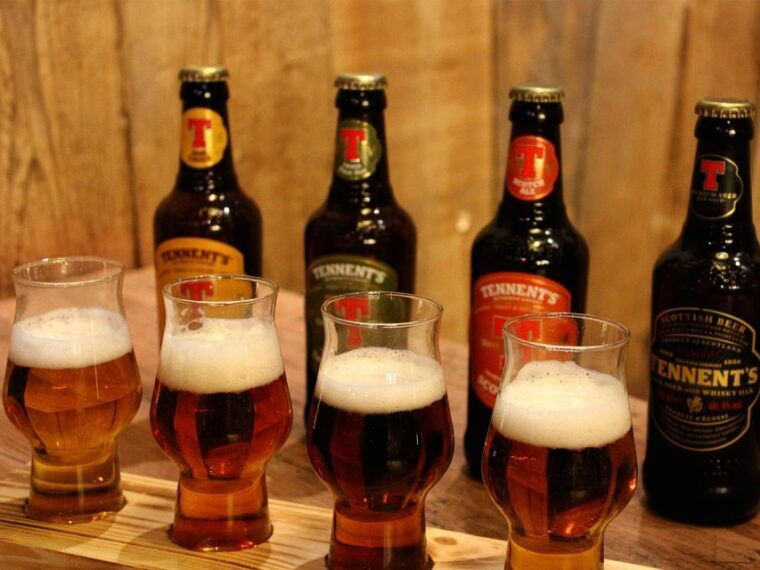 glasgow-beer-flight-with-a-haggis-taster-in-a-glasgow-pub