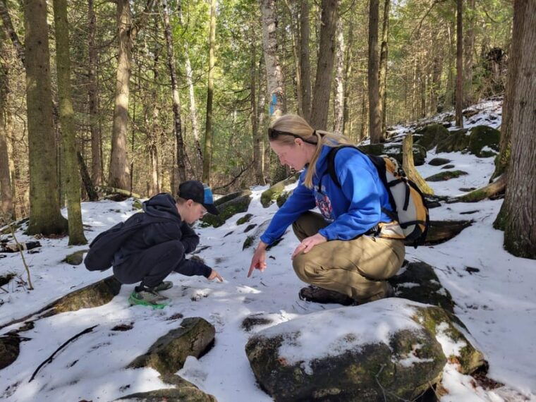 private-nottawasaga-bluffs-caves-snowshoe-creemore-collingwd