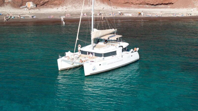 santorini-luxury-catamaran-cruise-with-lunch-bbq-drinks