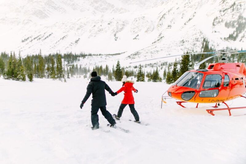 banff-jasper-canadian-rockies-helicopter-snowshoe-tour