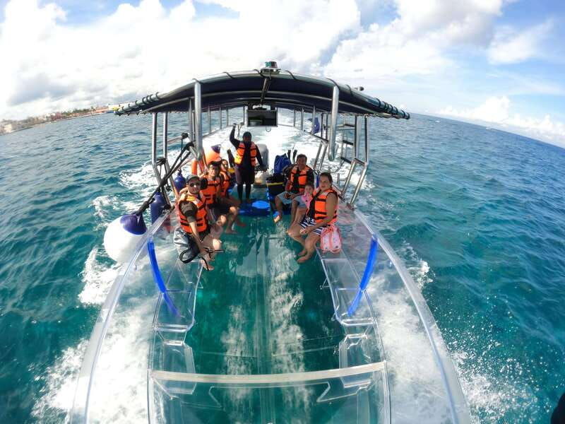 cozumel-transparent-boat-tour-with-snorkeling-and-2-beers-clear-boat