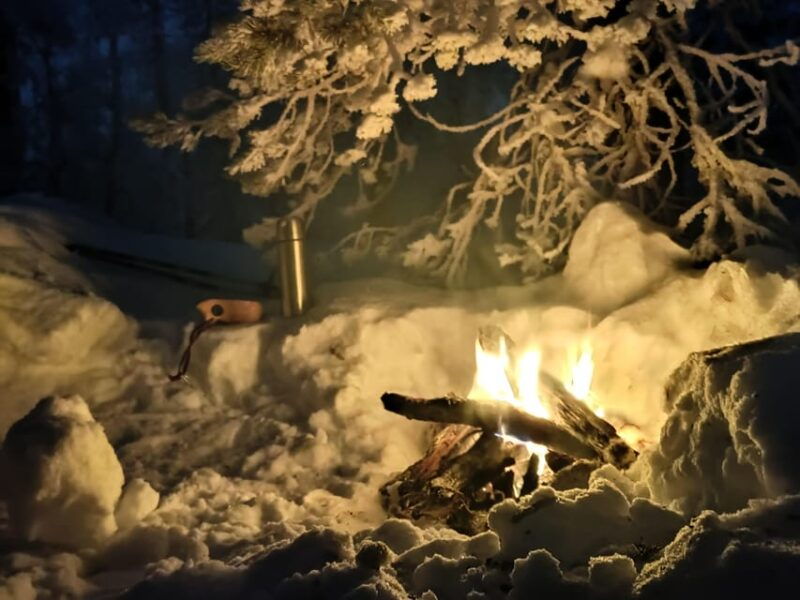 levi-snowshoeing-and-marshmallow-grilling-in-the-snow