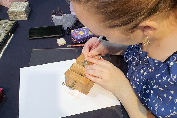 Carving a Korean Stone Seal with Jeongju in Insadong Seoul. - An In-Depth Look at the Seal Carving Workshop