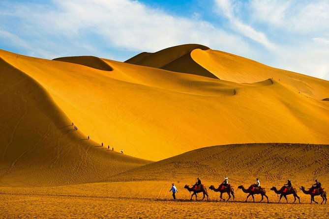 Dunhuang Private Day Tour Mogao Grottoes, Singing Dunes and Crescent Moon Spring - Swaying Sand and Echoes at Mingsha Shan