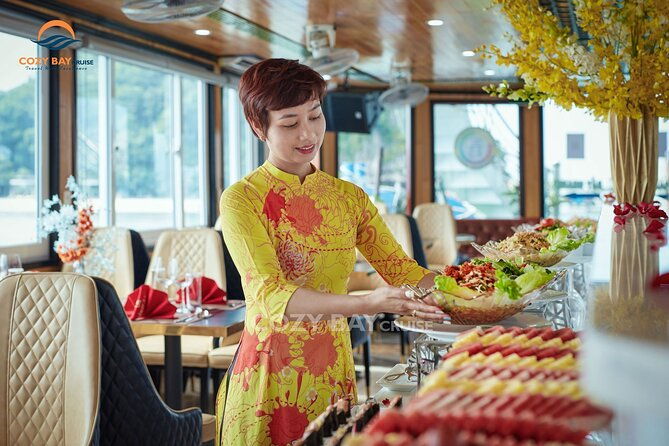 Cozy Bay Halong 5-Star Day Cruise, Buffet, Cave, Kayak, Swimming - FAQs