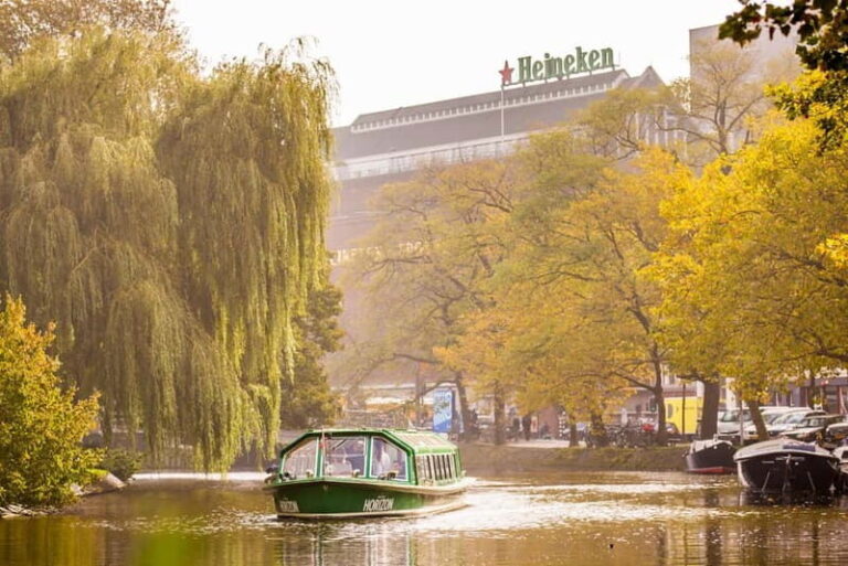 Amsterdam: Heineken Branded Canal Cruise inc 1 drink &Snacks - The Route and Sights Along the Canal