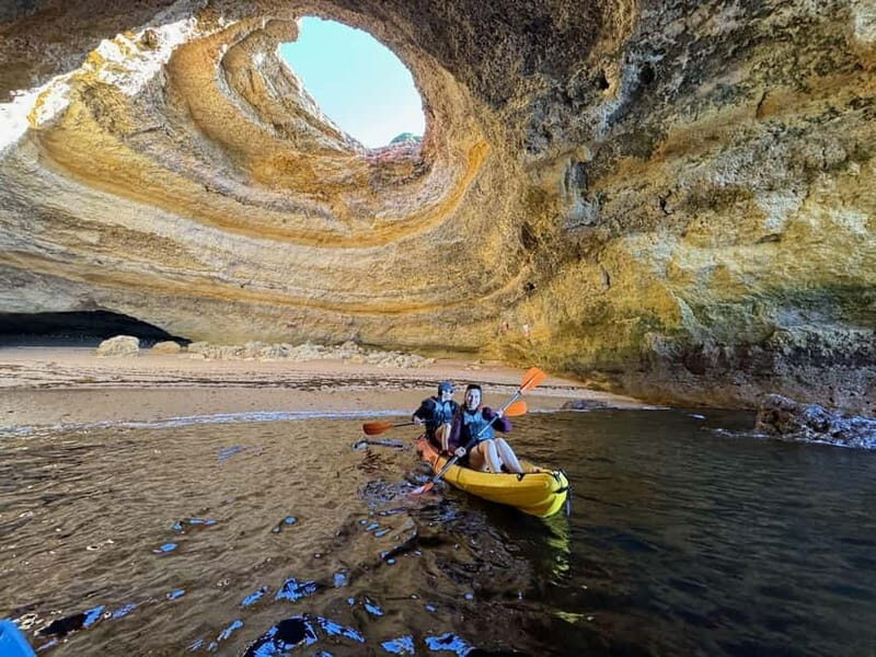 Benagil Kayak Tour: Explore Secret Caves with Licensed Guide - The Stops: Hidden Caves, Beaches, and Iconic Landmarks