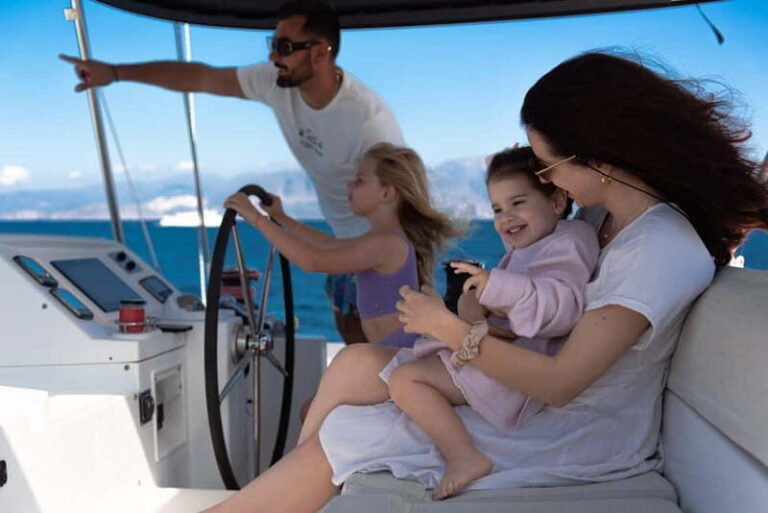 Chania Old Port: Luxury Catamaran Cruise to Agioi Theodoroi - The Sail: Cruising in Style for 75 Minutes