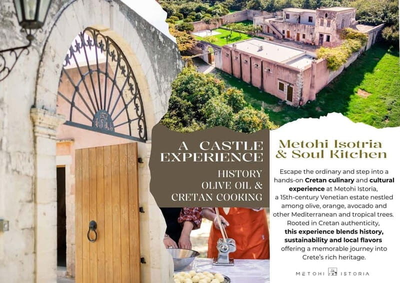 Chania: Olive Oil Tasting & Cooking Class at Metohi Istoria - The itinerary: What you can expect