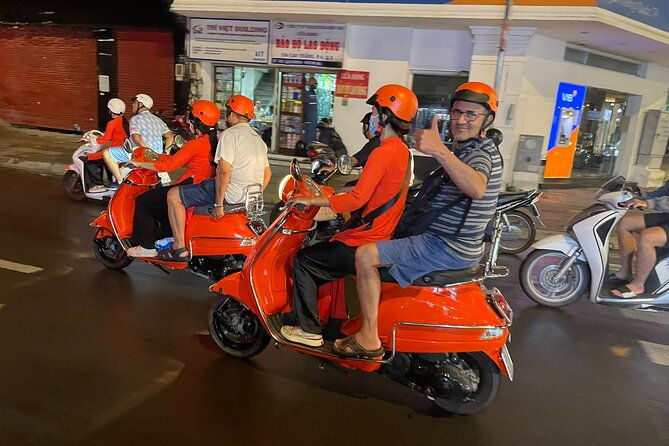 Female Riders Vespa Night Street Food + Train Street food 4 Hours - A Deep Dive into the Hanoi Vespa Night Tour