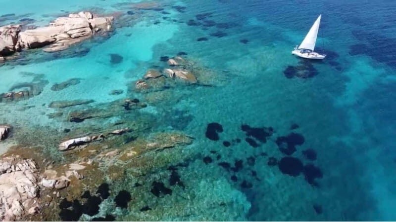 From San Teodoro: sailing boat tour