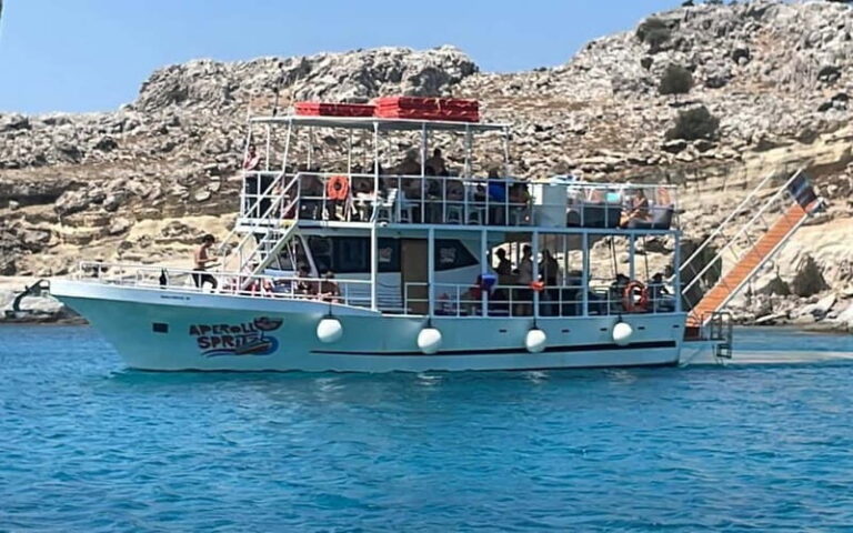 Lindos: The Aperoll Spritz boat trip, 4 swim stops - The Itinerary: What to Expect