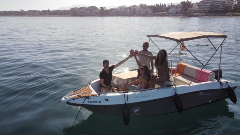 MANGO BOAT - Unlicensed boat in Puerto Banús - What You Can Expect on Your Mango Boat Experience