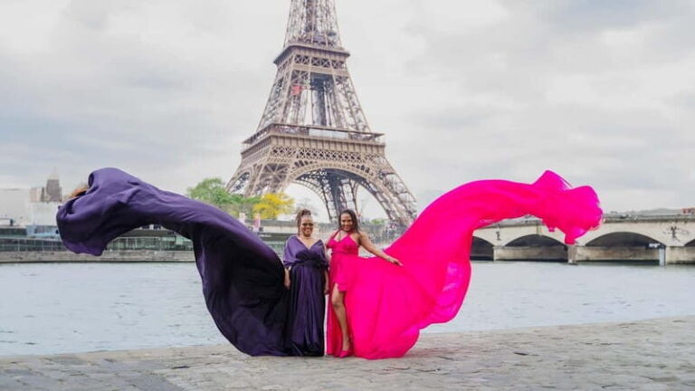 Paris: Eiffel Tower-Louvre Flying-Dress Photoshoot jonadress - The Real Stories Behind the Photos