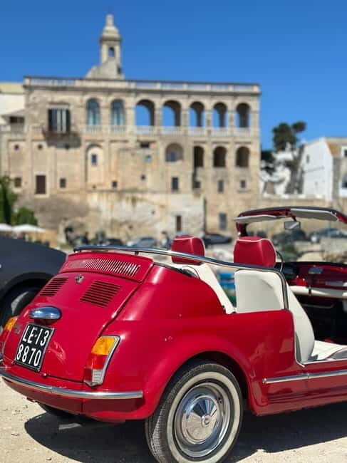 Polignano a Mare: coast & countryside Vintage tour by Fiat 500 SPIAGGINA - Itinerary Breakdown