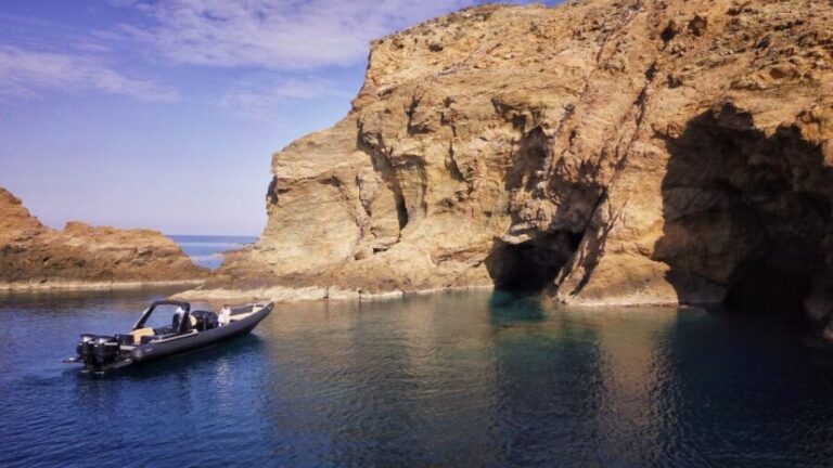 Private boat cruise to South coastline of Mykonos - The Onboard Experience