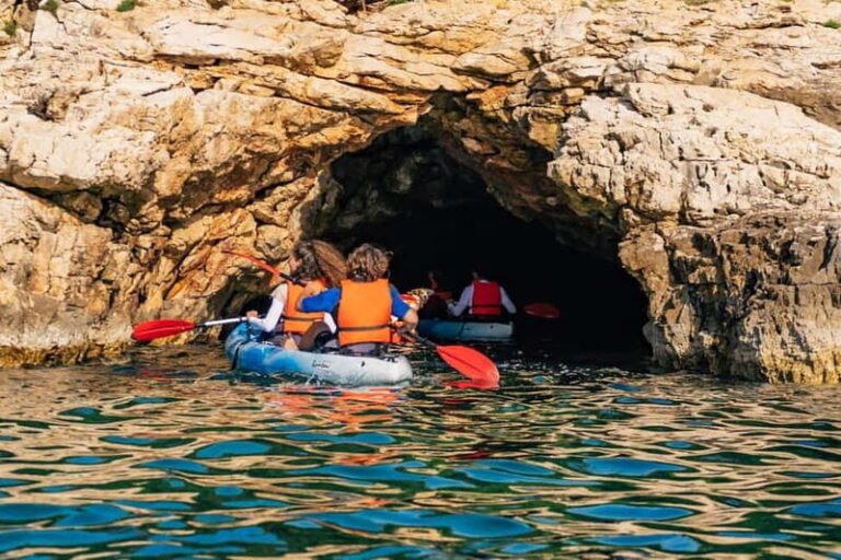 Pula: Three Island Kayak Tour with Cave Photo & Snorkeling - The Itinerary in Detail