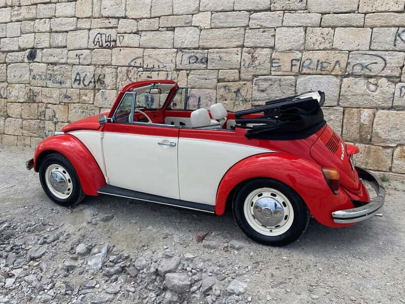 Rethymno: Ride with a VW Beetle Cabrio for 12 hours - How the Day Unfolds