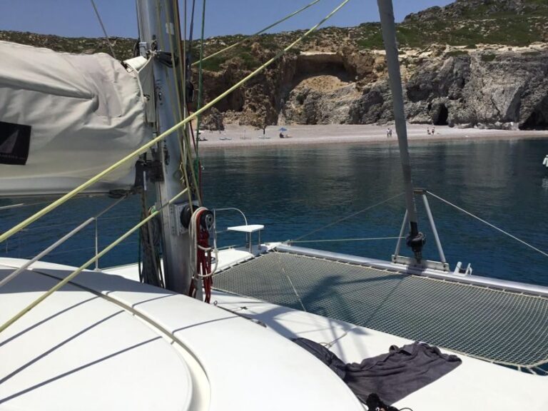 Rhodes: Sailing Catamaran Day Cruise with food and drinks - Meeting Point and Logistics