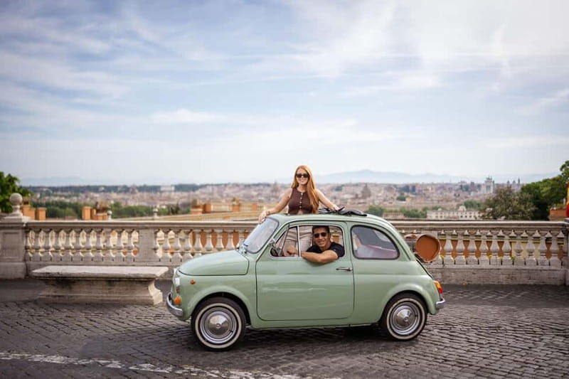 Rome: Vintage Fiat 500 Car Tour with Photographer