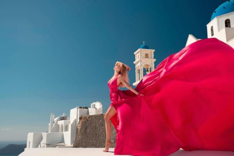 Santorini Flying Dress Photoshoot - The Itinerary: What to Expect from Start to Finish