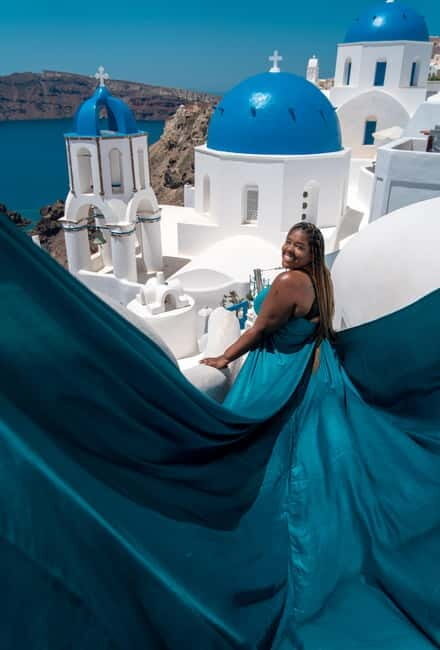 Santorini: Flying Dress Photoshoot Private Entry to Blue Dom - What to Expect During the Photoshoot