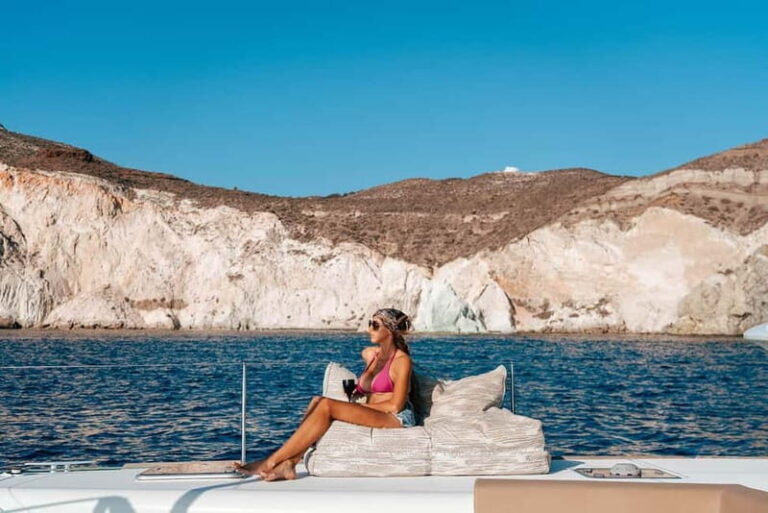 Santorini: Luxury Catamaran Cruise with Lunch, BBQ & Drinks - The Value of This Experience