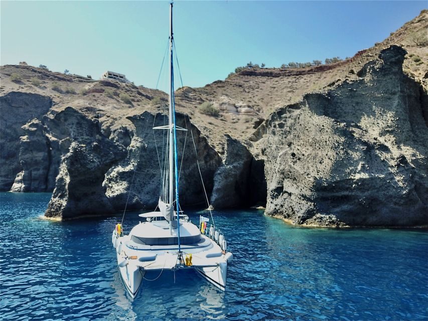 Santorini: Private All-In Catamaran Cruise, with Food|Drinks - The Onboard Dining Experience