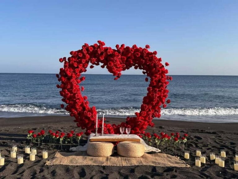 Santorini: Vlychada Beach Dreamy Proposal with Heart Arch - What’s Included and What’s Not