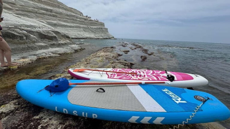 SCALA DEI TURCHI: SUP [STAND UP PADDLE] EXPERIENCE & SNORKELING - The Warm-Up and Briefing