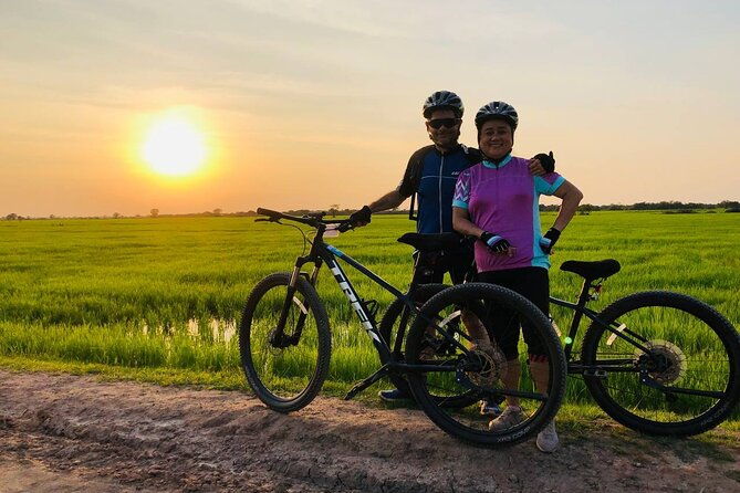 Sunset at Countryside - Discovering the Siem Reap Countryside: A Cycling Adventure
