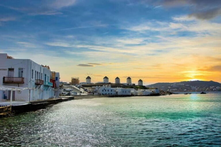 Travel from Athens to Mykonos one day - Lunch and Relaxation