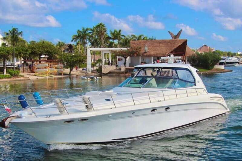 Cancun private yacht Sea Ray Sundancer 60 feet - Itinerary Options and Whats Included