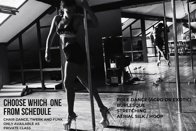 Dance Class (choose 1: Pole Dance, Burlesque or Aerial Silk/Hoop) - Frequently Asked Questions