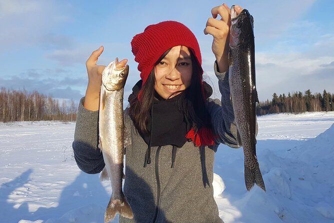 Fairbanks Ice Fishing Expedition in a Heated Cabin with Fish Cookout - The Value and Unique Touches