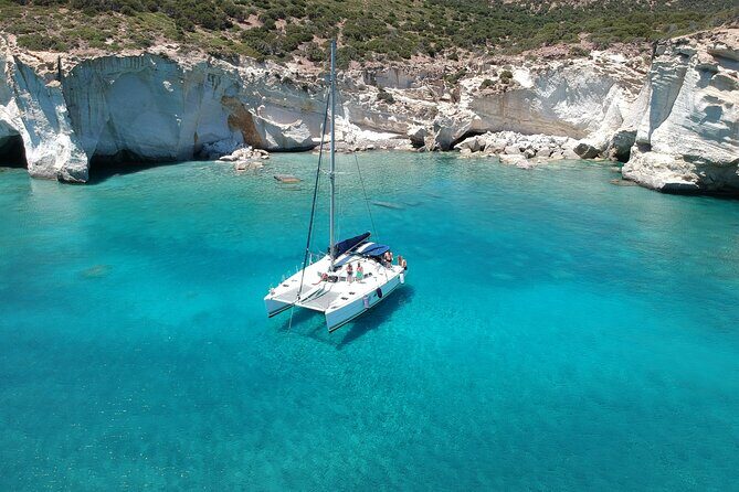 Milos caves snorkelling Catamaran Cruise in a small group - The Itinerary in Detail