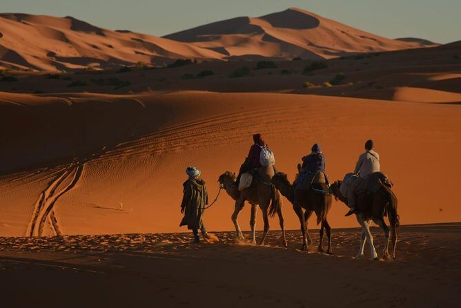 2 Days Fes Desert trip Overnight Erg chebbi End up Fes/Marrakech - Reaching Merzouga and the Camel Trek