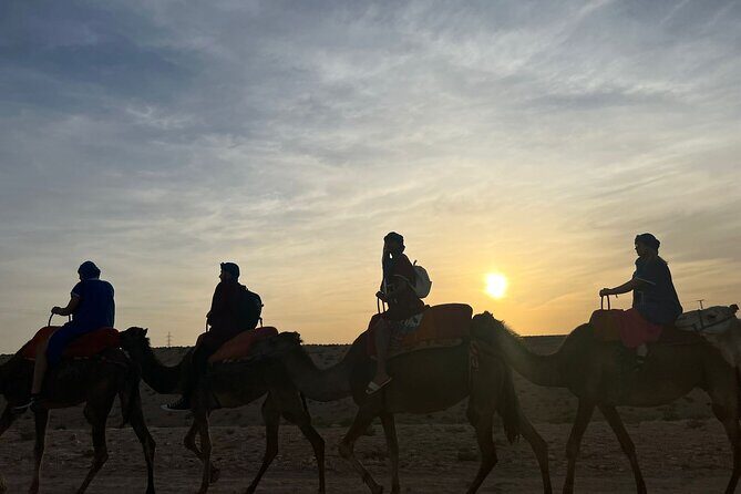 Agafay desert private sunset camel ride from Marrakech - Arriving at the Agafay Desert